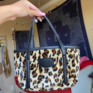Leopard/cheetah print mini bag
